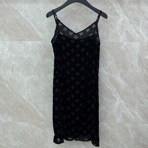 Chrome Hearts Silk Velvet Slip Dress